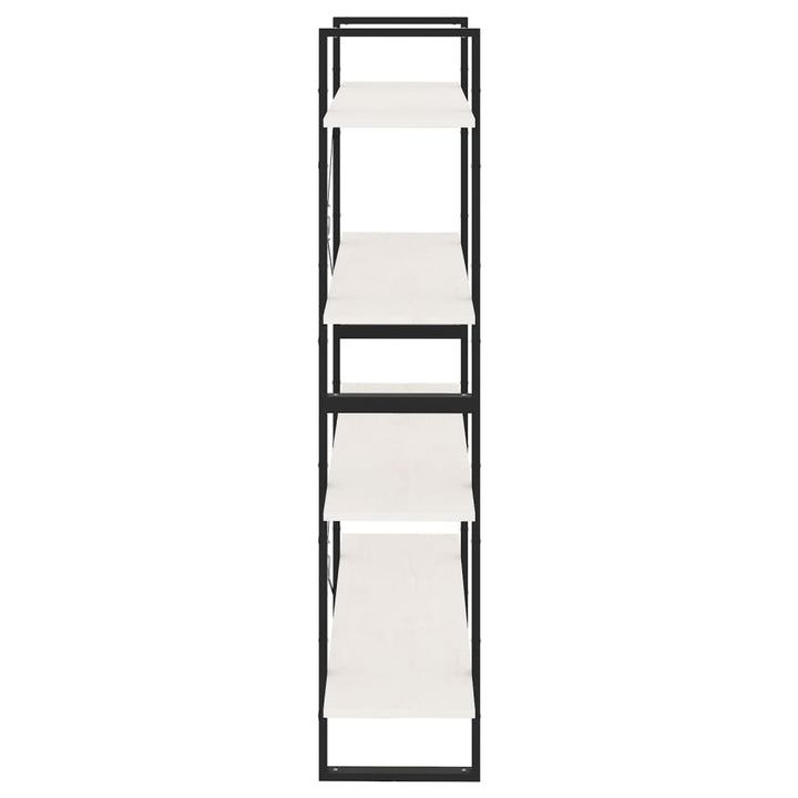 Bibliotecă Cu 4 Rafturi, , 100X30X, Masiv De Pin
