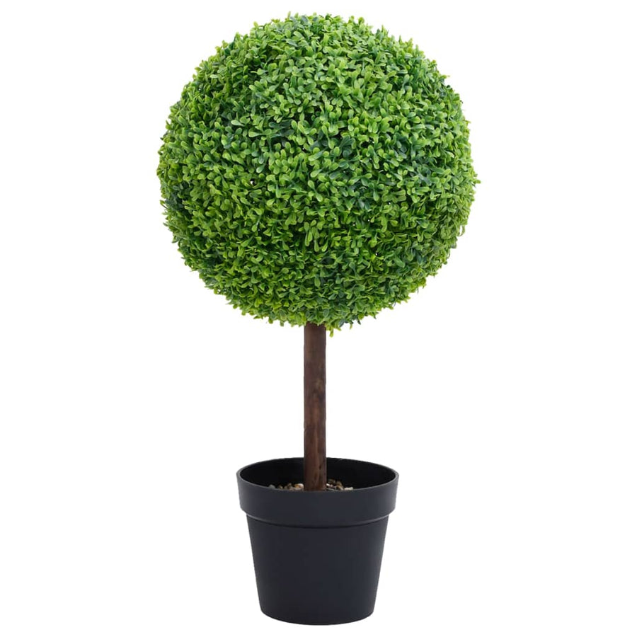 Plantă Artificială Cimișir Cu Ghiveci, Verde, 50Cm, Formă Minge