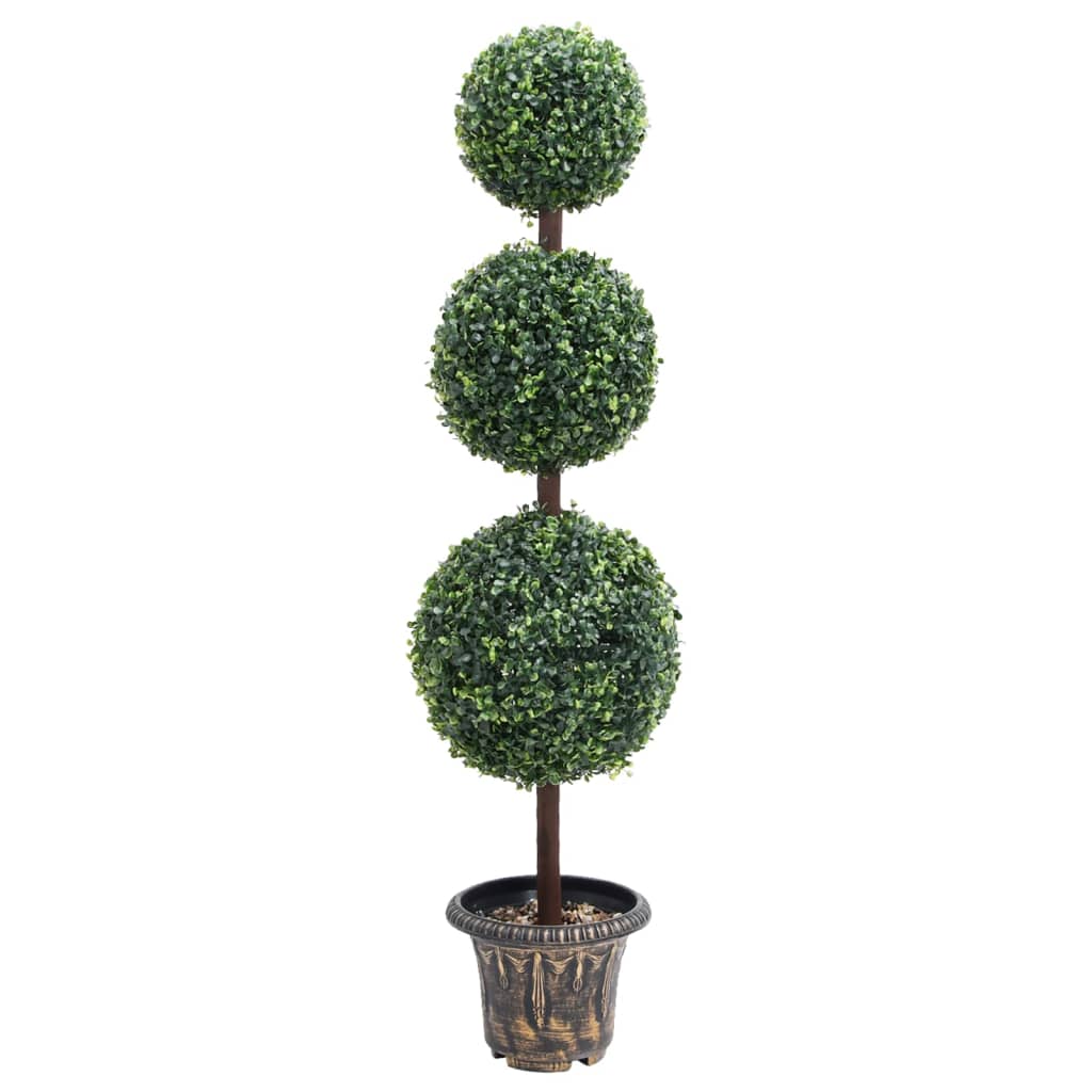 Plantă Artificială Cimișir Cu Ghiveci, Verde, 50Cm, Formă Minge