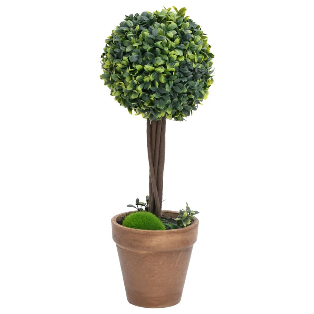 Plante Artificiale Cimișir Cu Ghiveci 2 Buc. Verde 56 Cm Minge