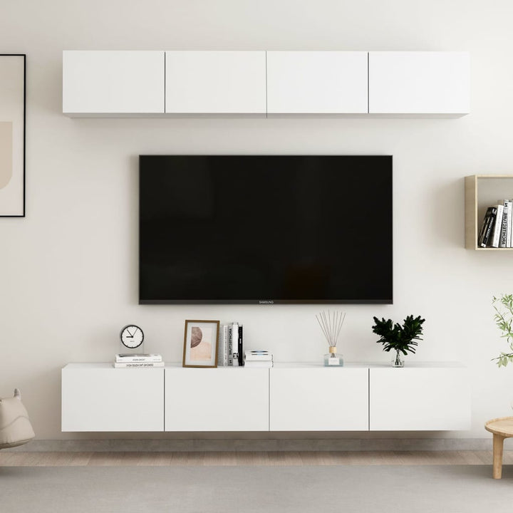 Dulapuri Tv, 4 Piese, , 60X30X30 Cm, Lemn Prelucrat