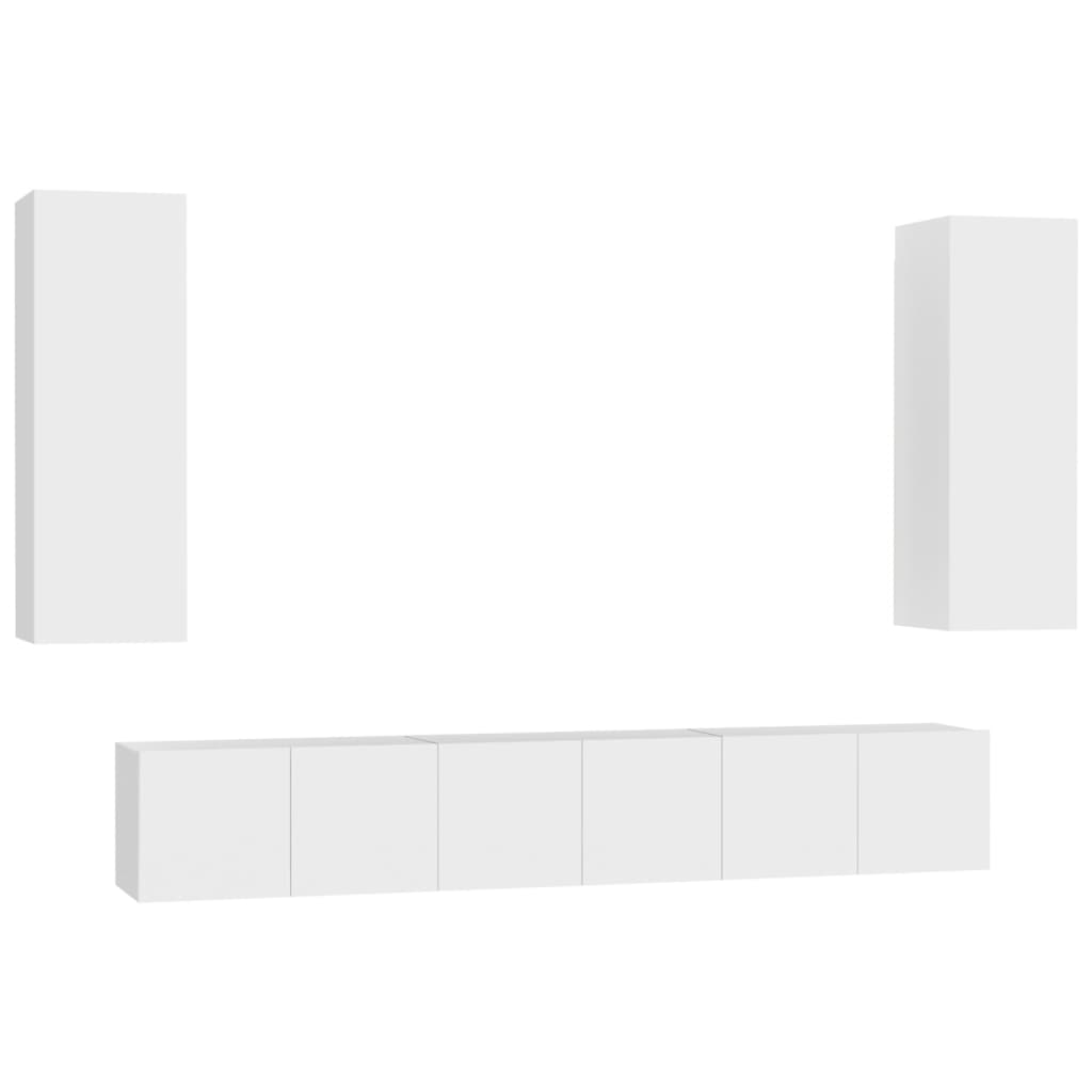 Set Dulap Tv, 5 Piese, , Lemn Prelucrat