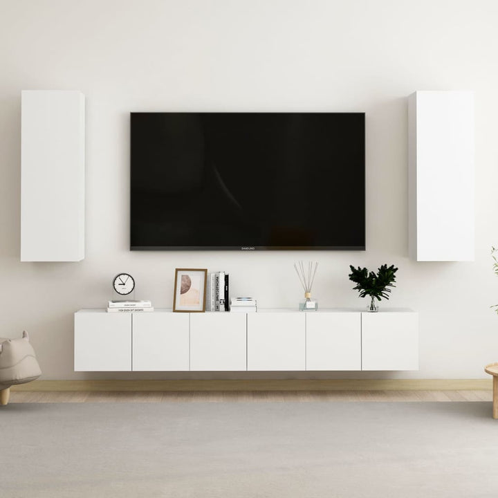 Set Dulap Tv, 5 Piese, , Lemn Prelucrat