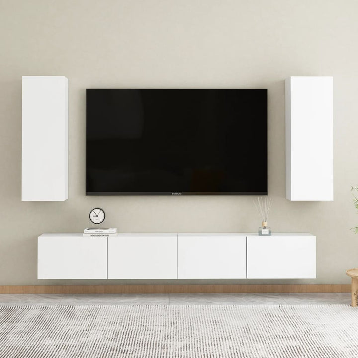 Set Dulap Tv, 5 Piese, , Lemn Prelucrat