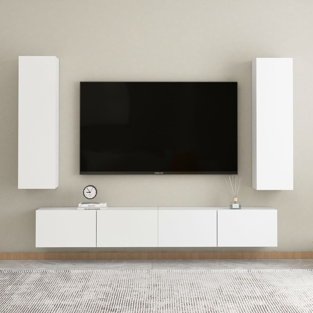 Set Dulap Tv, 5 Piese, , Lemn Prelucrat