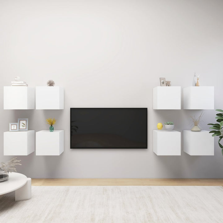 Dulapuri Tv Suspendate, 8 Buc., , 30,5X30X30 Cm