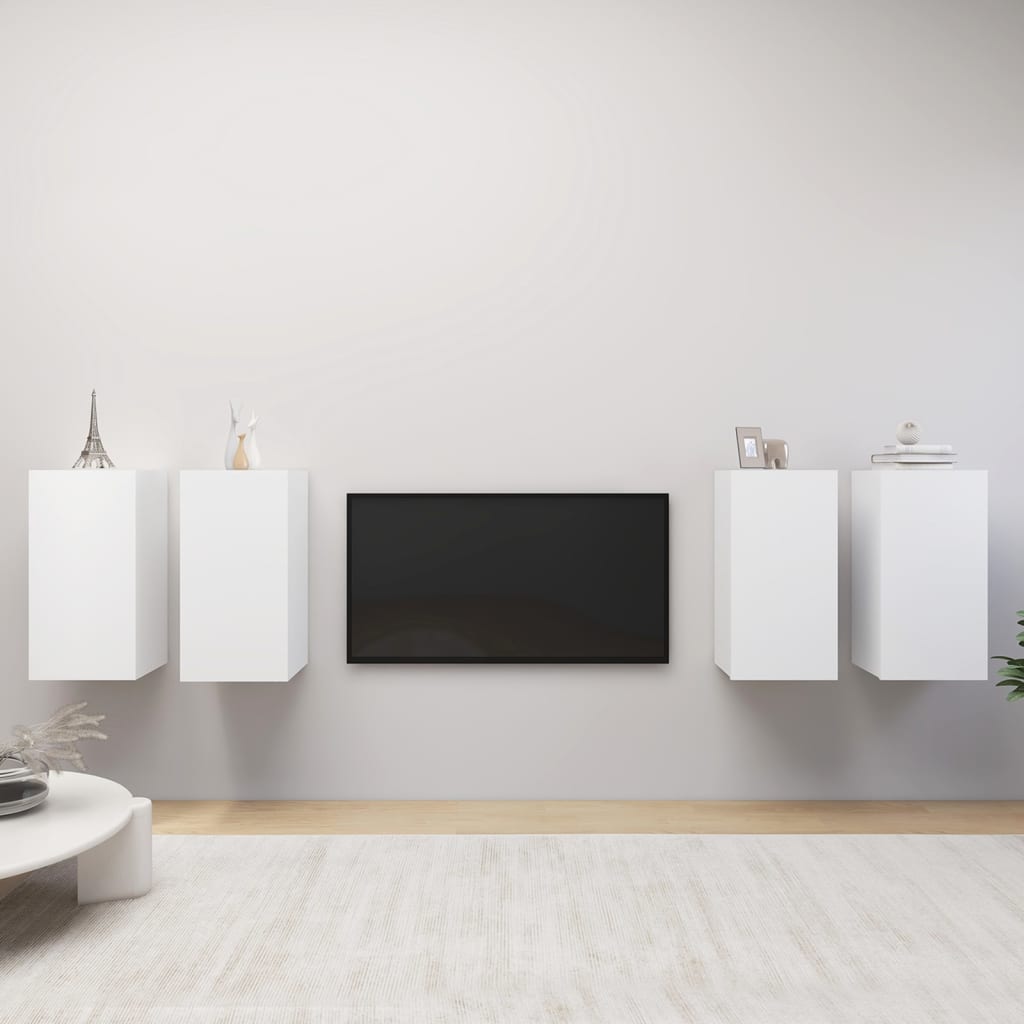 Comode Tv, 4 Buc., Stejar Fumuriu, 30,5X30X Lemn Prelucrat