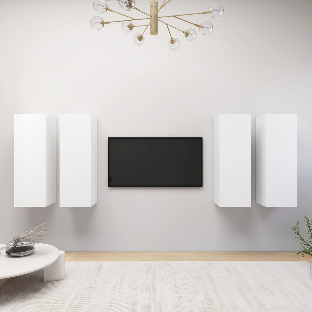 Comode Tv, 4 Buc., Stejar Fumuriu, 30,5X30X Lemn Prelucrat