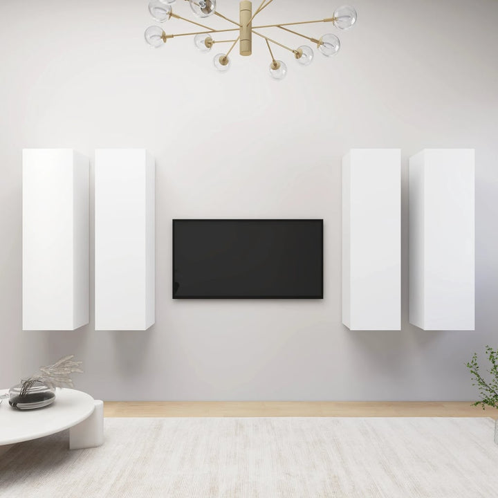 Comode Tv, 4 Buc., Stejar Fumuriu, 30,5X30X Lemn Prelucrat