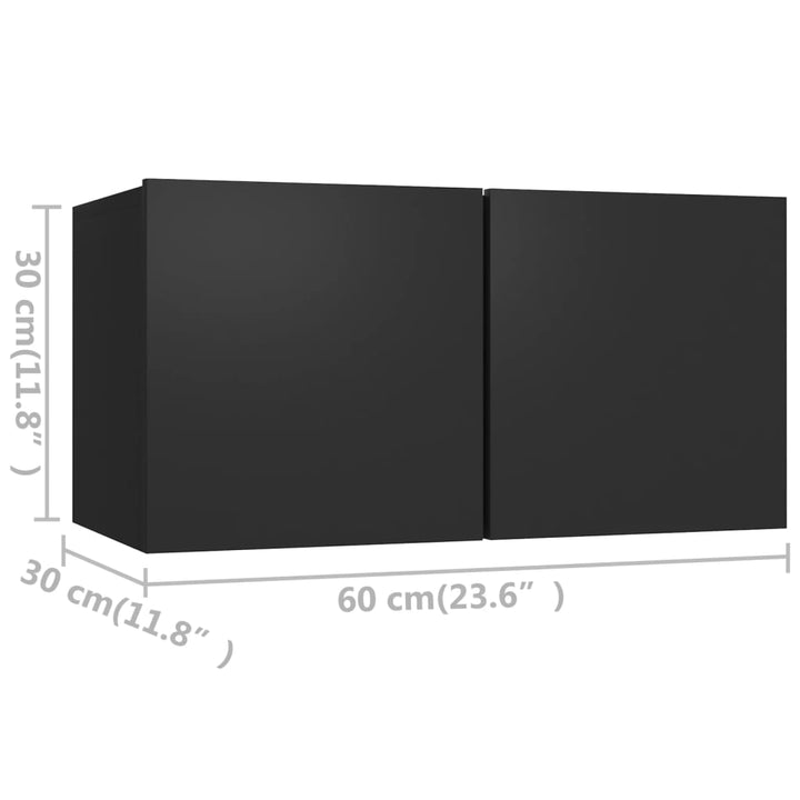 Dulapuri Tv, 4 Piese, , 60X30X30 Cm, Lemn Prelucrat