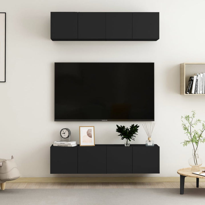 Dulapuri Tv, 4 Piese, , 60X30X30 Cm, Lemn Prelucrat