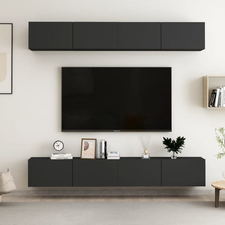 Dulapuri Tv, 4 Piese, , 60X30X30 Cm, Lemn Prelucrat