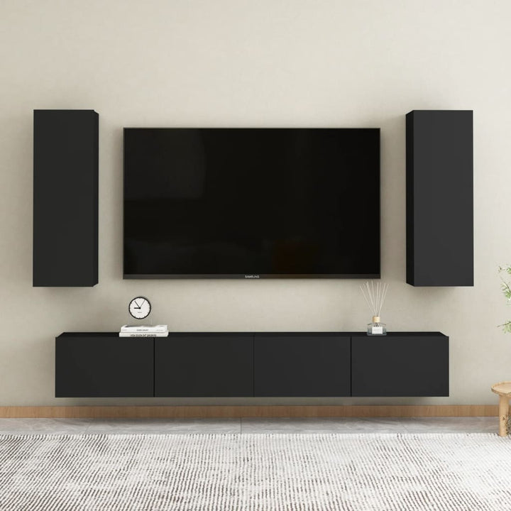 Set Dulap Tv, 5 Piese, , Lemn Prelucrat