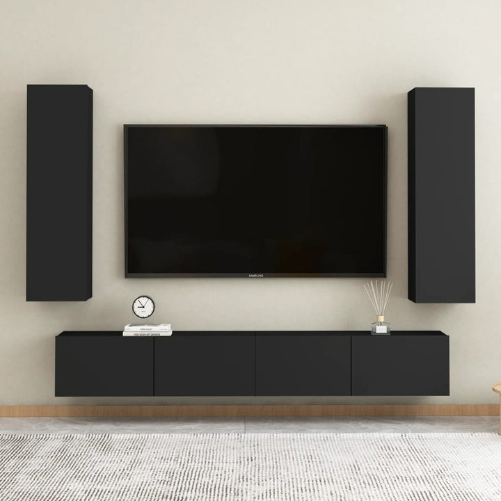Set Dulap Tv, 5 Piese, , Lemn Prelucrat