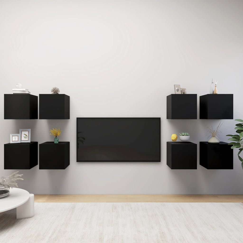 Dulapuri Tv Suspendate, 8 Buc., , 30,5X30X30 Cm