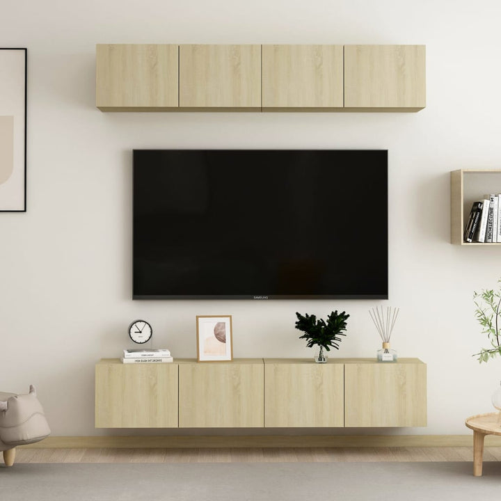 Dulapuri Tv, 4 Piese, , 60X30X30 Cm, Lemn Prelucrat