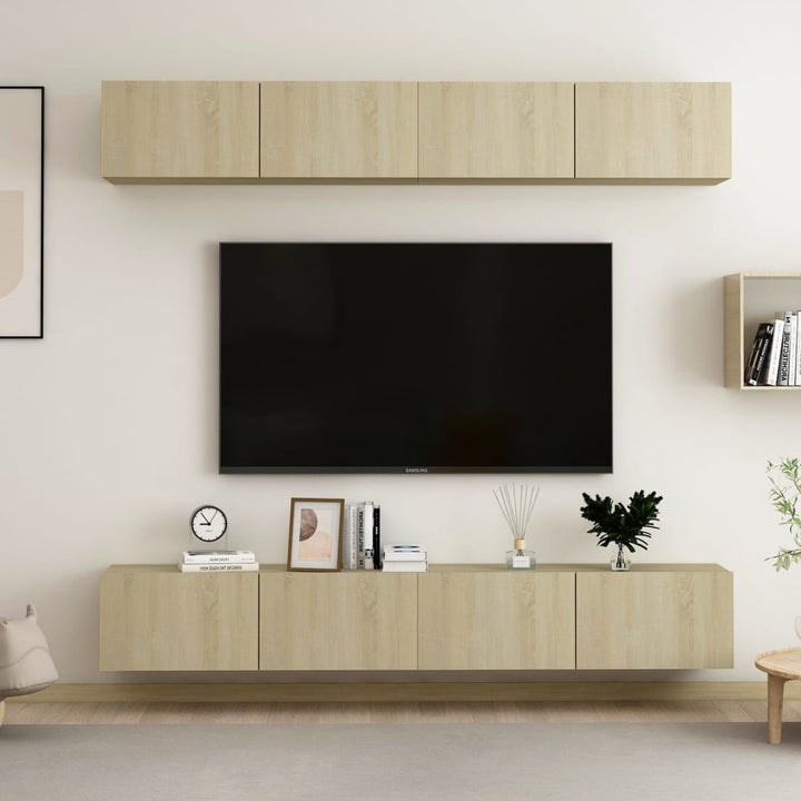 Dulapuri Tv, 4 Piese, , 60X30X30 Cm, Lemn Prelucrat