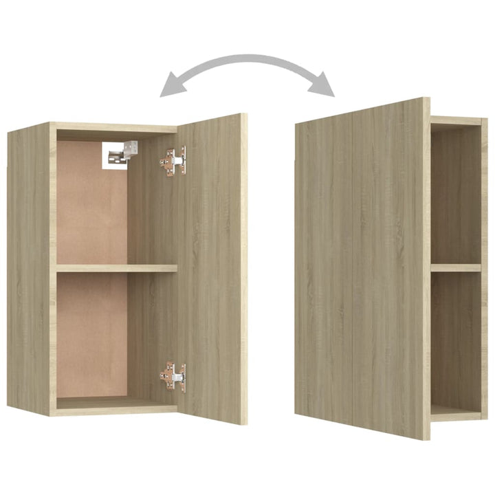 Set De Dulapuri Tv, 3 Piese, , Lemn Prelucrat