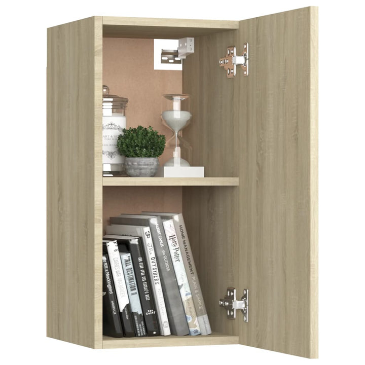 Set De Dulapuri Tv, 7 Piese, , Lemn Prelucrat