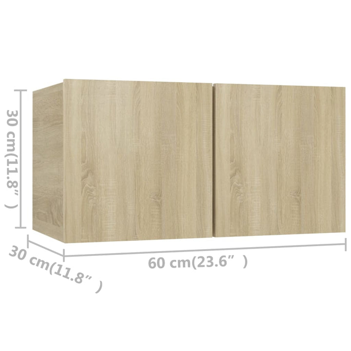 Set De Dulapuri Tv, 7 Piese, , Lemn Prelucrat