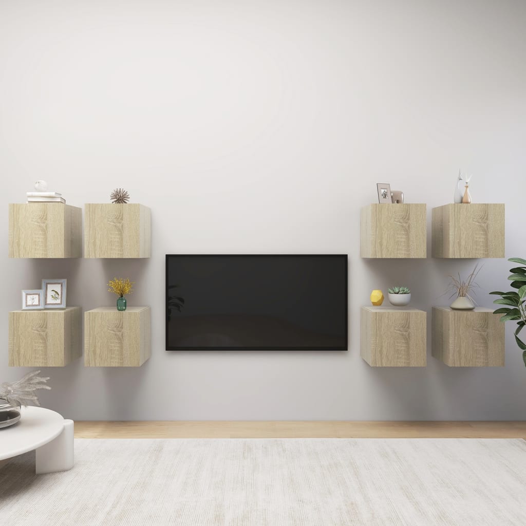 Dulapuri Tv Suspendate, 8 Buc., , 30,5X30X30 Cm