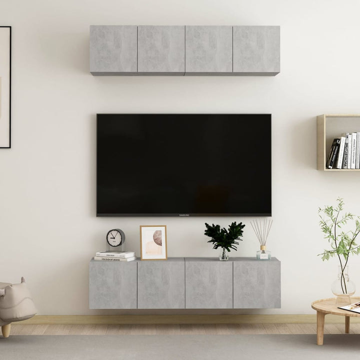 Dulapuri Tv, 4 Piese, , 60X30X30 Cm, Lemn Prelucrat