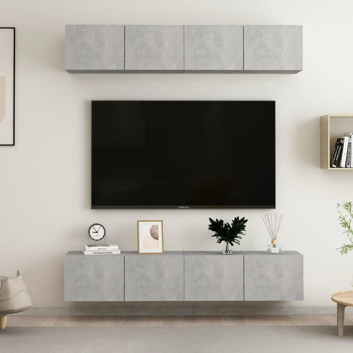 Dulapuri Tv, 4 Piese, , 60X30X30 Cm, Lemn Prelucrat