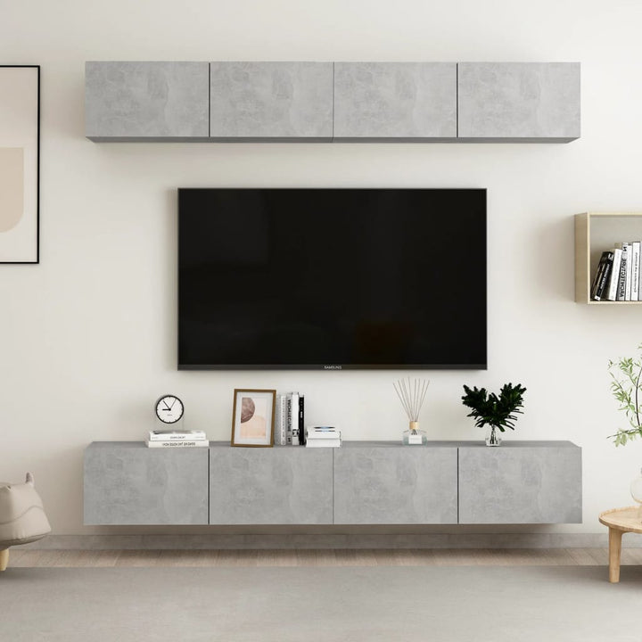 Dulapuri Tv, 4 Piese, , 60X30X30 Cm, Lemn Prelucrat