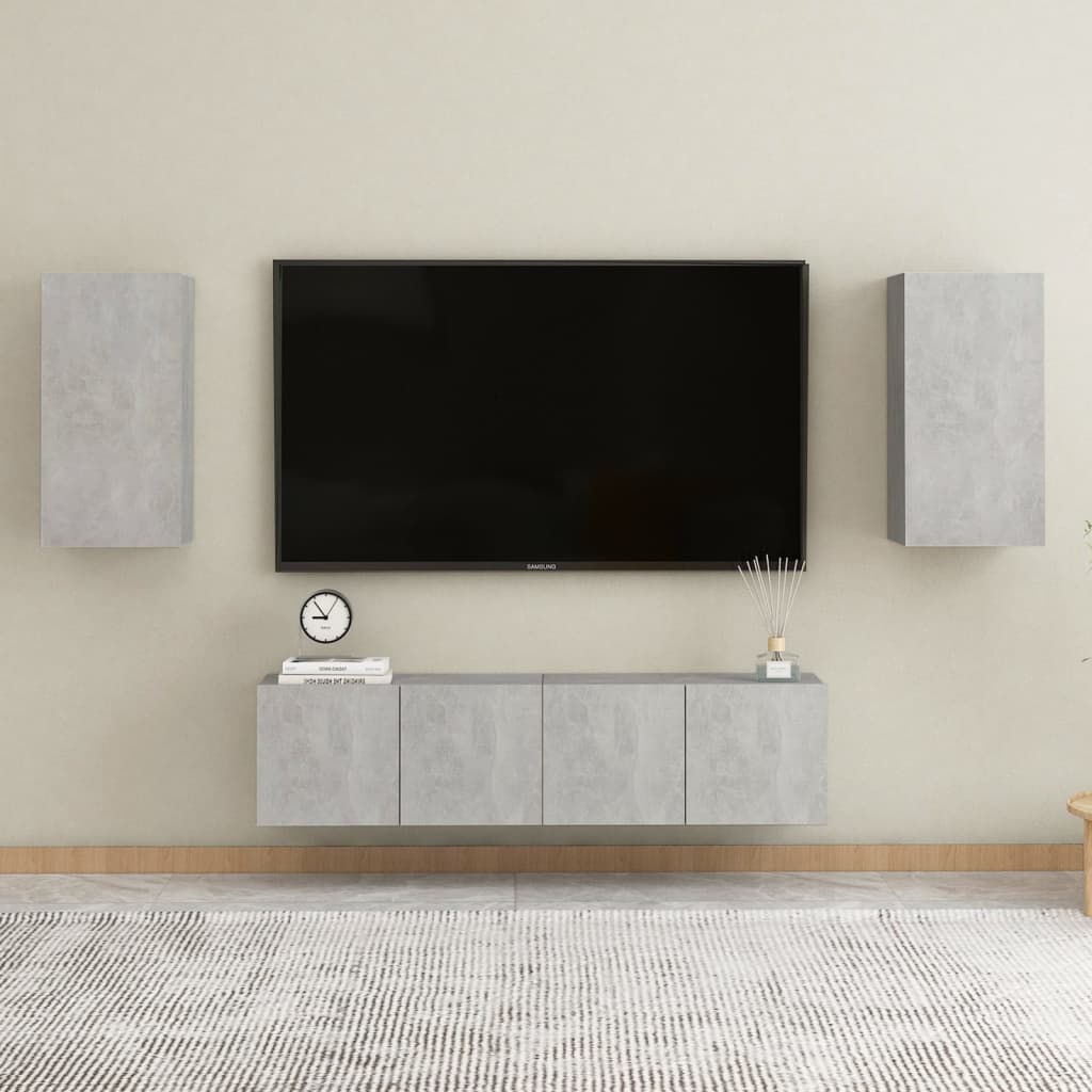 Set Dulap Tv, 5 Piese, , Lemn Prelucrat