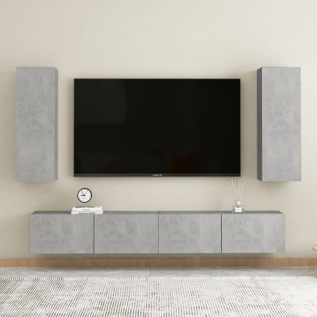 Set Dulap Tv, 5 Piese, , Lemn Prelucrat