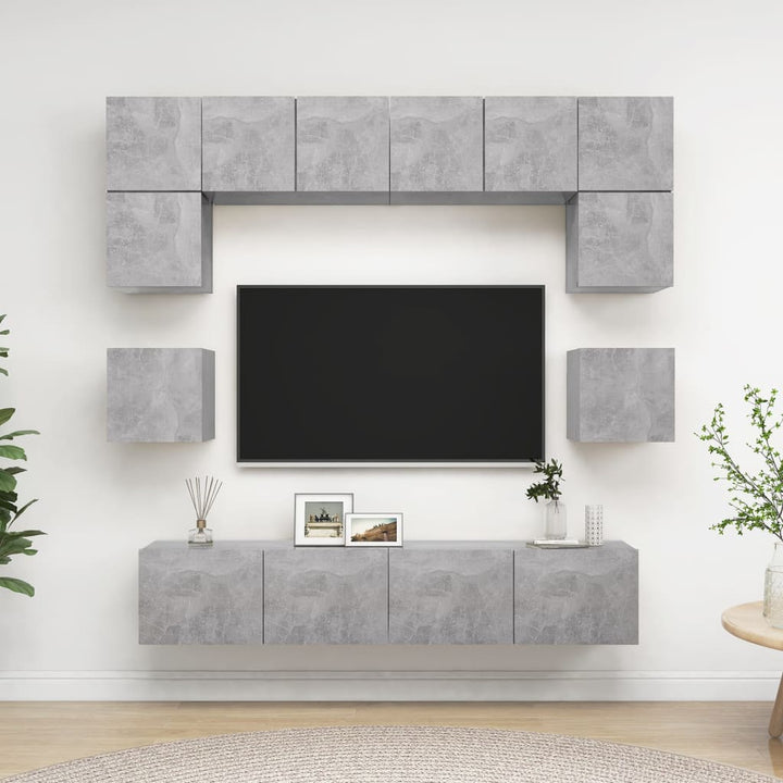 Set Dulapuri Tv, 8 Piese, , Lemn Prelucrat