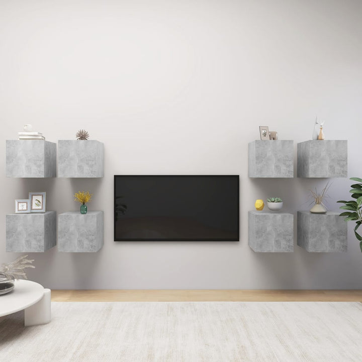 Dulapuri Tv Suspendate, 8 Buc., , 30,5X30X30 Cm