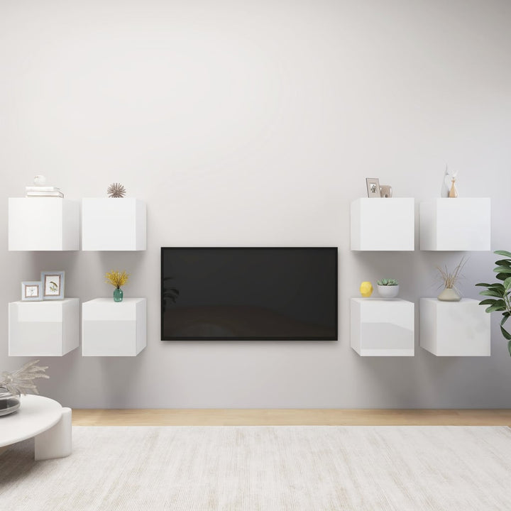 Dulapuri Tv Suspendate, 8 Buc., , 30,5X30X30 Cm