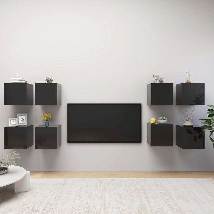 Dulapuri Tv Suspendate, 8 Buc., , 30,5X30X30 Cm
