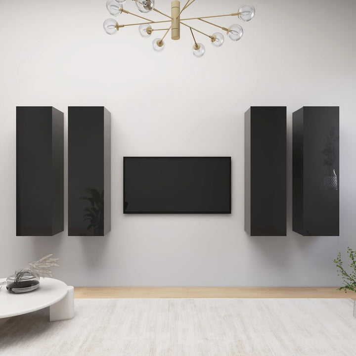 Comode Tv, 4 Buc., Stejar Fumuriu, 30,5X30X Lemn Prelucrat