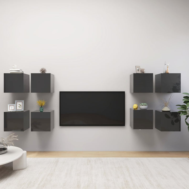 Dulapuri Tv Suspendate, 8 Buc., , 30,5X30X30 Cm