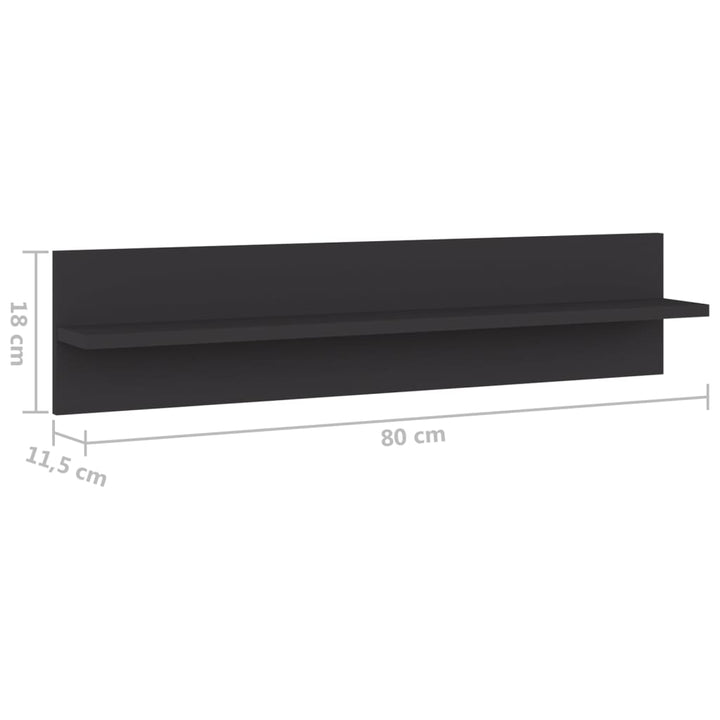 Rafturi De Perete, 4 Buc., , 80X11,5X18 Cm, Pal