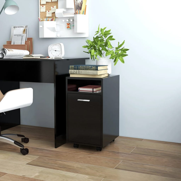 Dulap Lateral Cu Roți Gri Sonoma 33X38X60 Cm Lemn Prelucrat