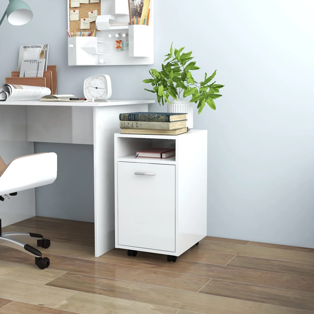 Dulap Lateral Cu Roți Gri Sonoma 33X38X60 Cm Lemn Prelucrat