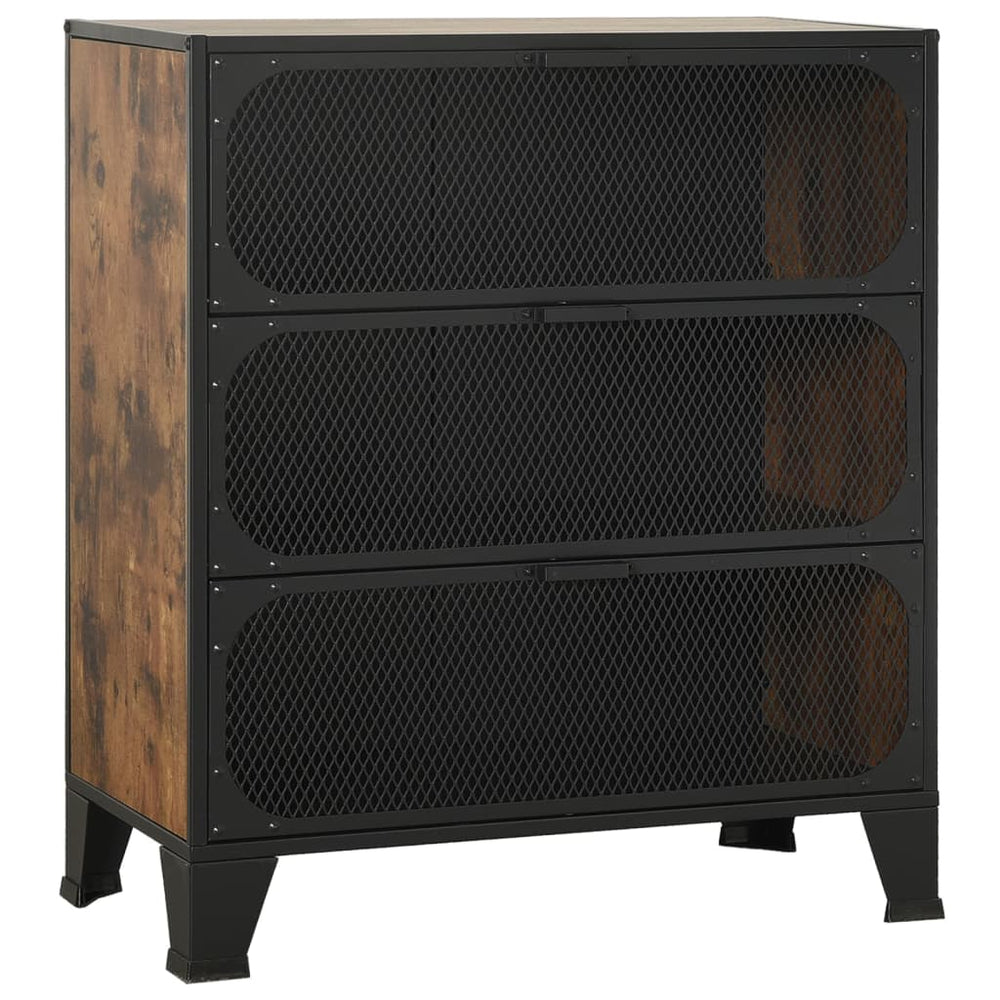 Dulap De Depozitare ,,72X36X82Cm,Metal Și Mdf