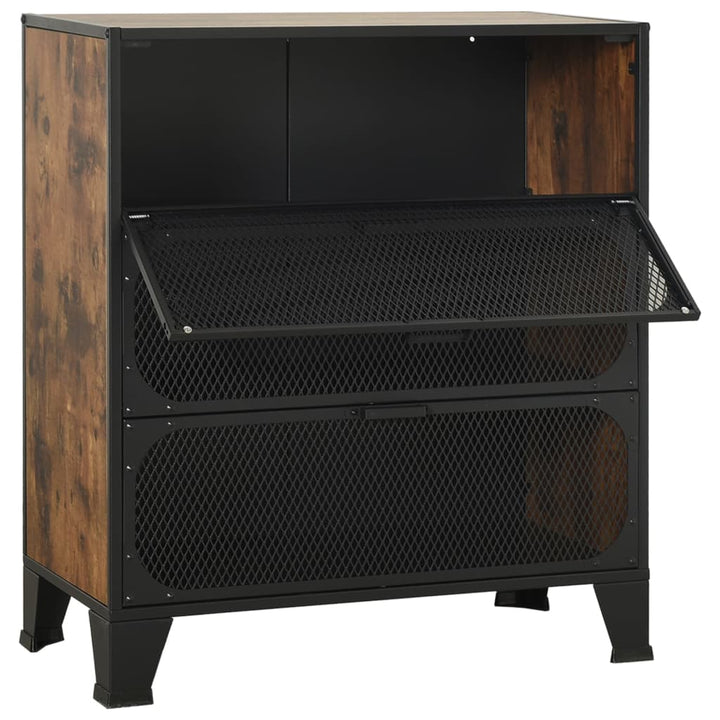 Dulap De Depozitare ,,72X36X82Cm,Metal Și Mdf