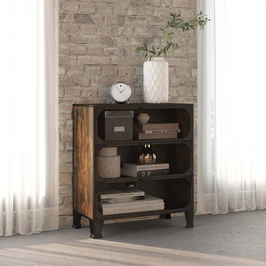 Dulap De Depozitare ,,72X36X82Cm,Metal Și Mdf