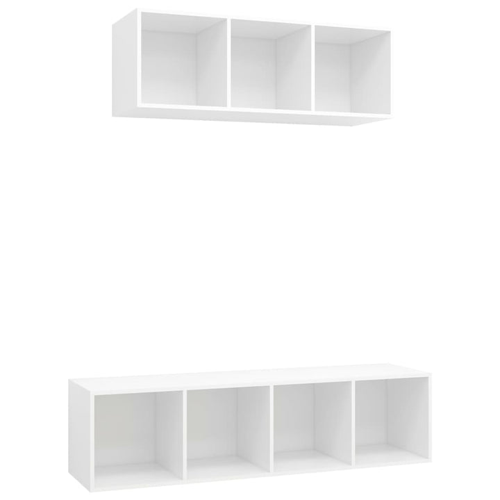 Set De Dulapuri Tv, 2 Piese, , Lemn Prelucrat
