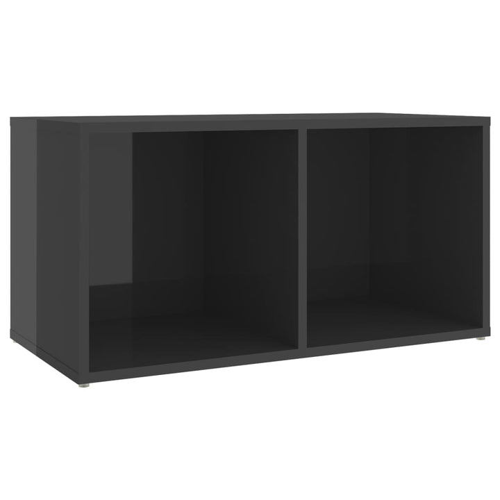 Set De Dulapuri Tv, 3 Piese, Gri Extralucios, Lemn Prelucrat