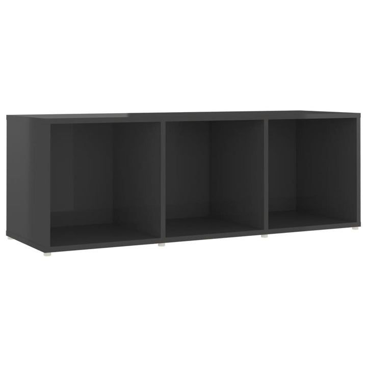 Set De Dulapuri Tv, 3 Piese, Gri Extralucios, Lemn Prelucrat