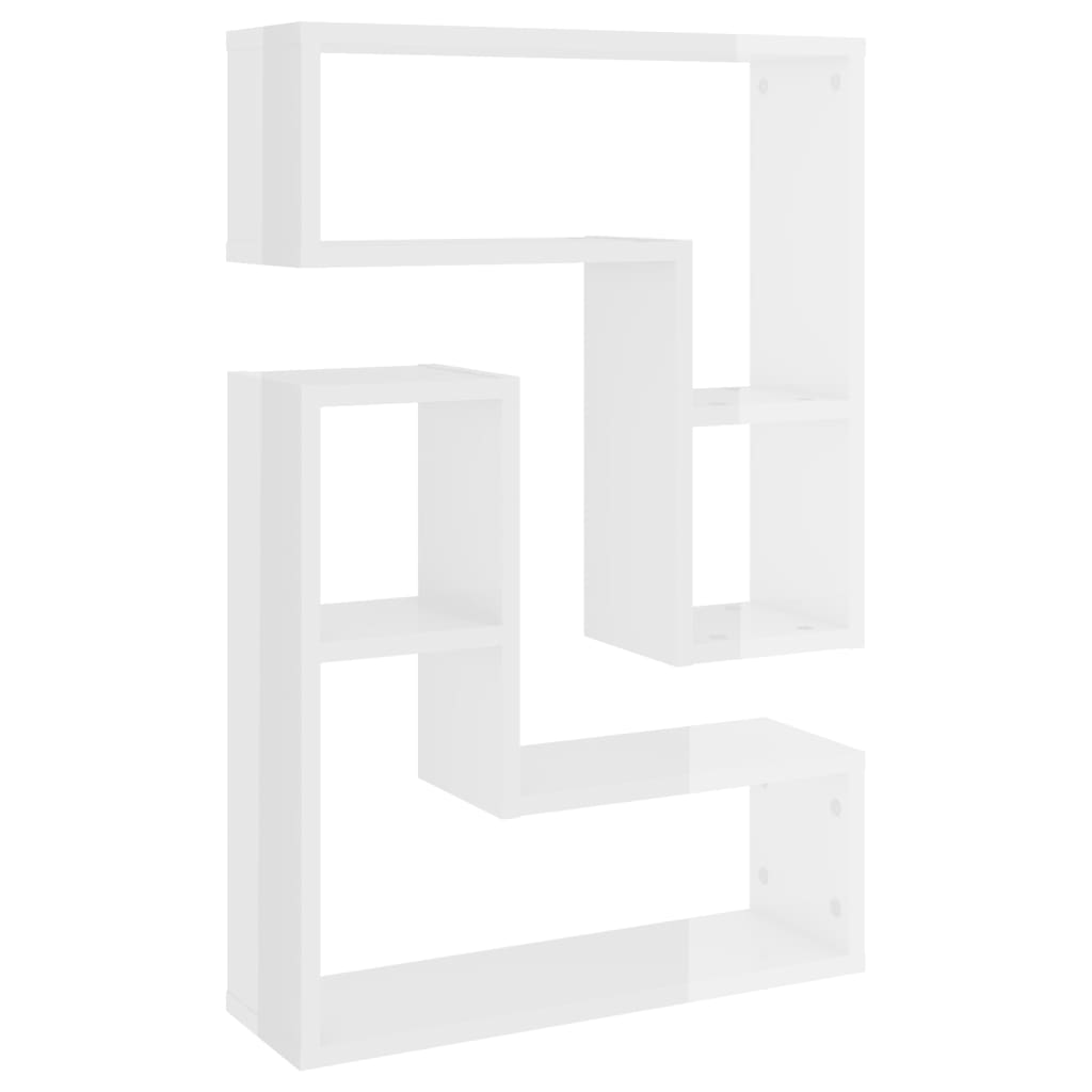 Rafturi De Perete, 2 Buc., Alb Extralucios, 50X15X50 Cm, Pal