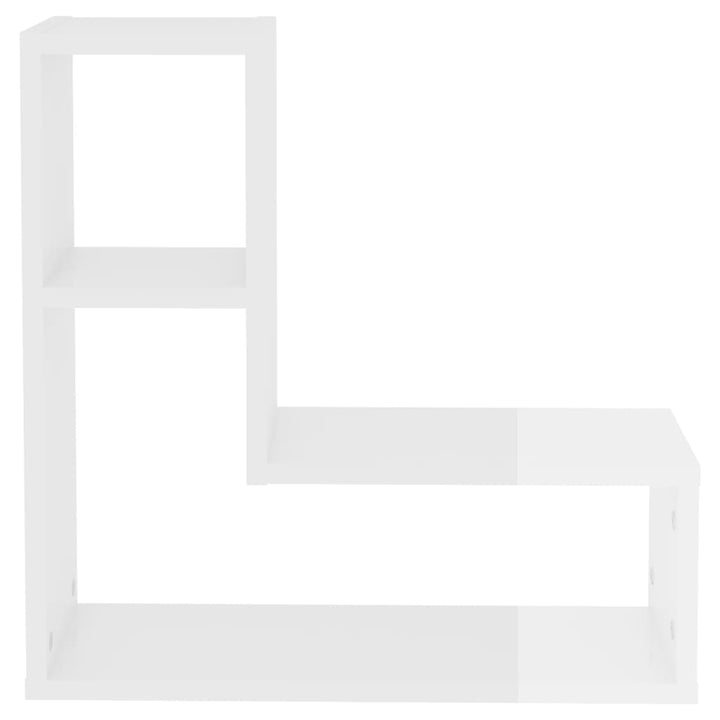 Rafturi De Perete, 2 Buc., Alb Extralucios, 50X15X50 Cm, Pal