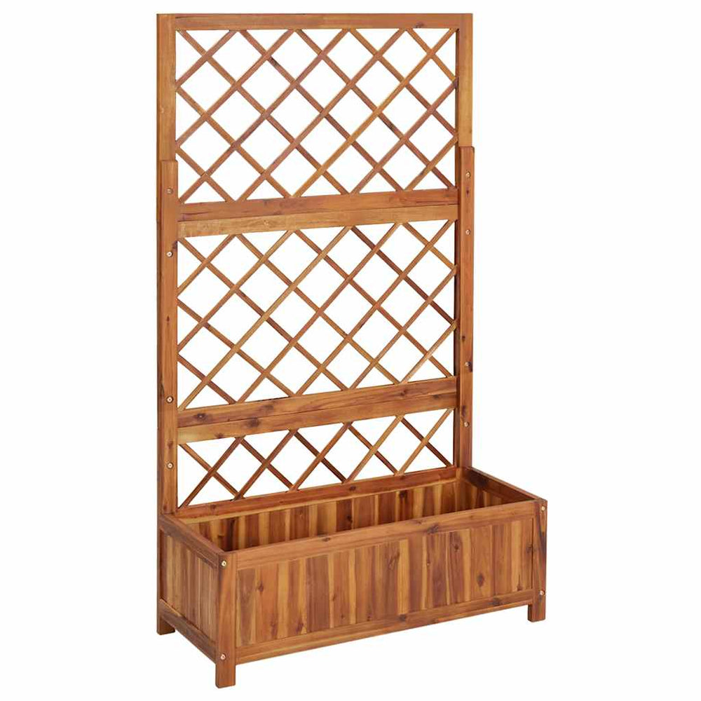Strat Înălțat Cu Spalier, 85X38X150 Cm, Lemn Masiv De Acacia