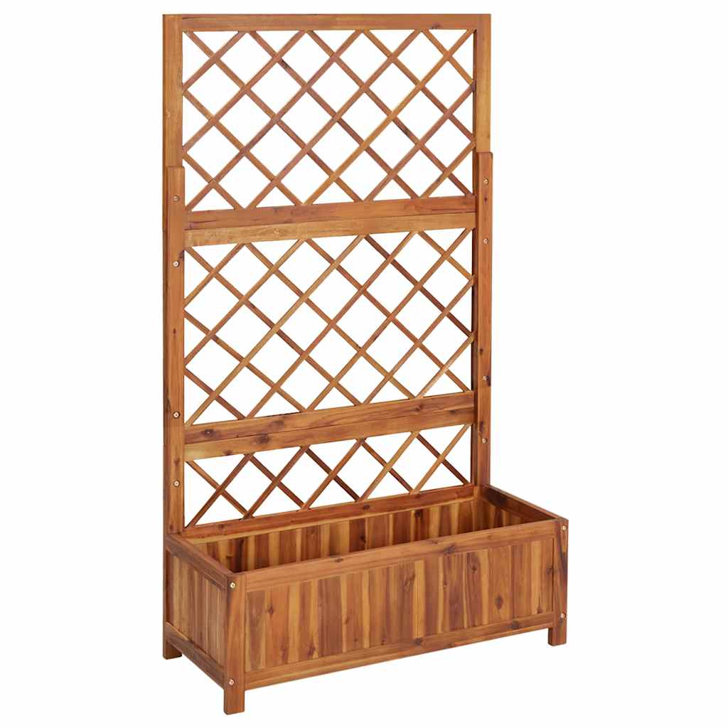 Strat Înălțat Cu Spalier, 85X38X150 Cm, Lemn Masiv De Acacia