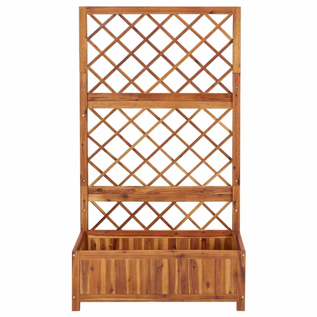 Strat Înălțat Cu Spalier, 85X38X150 Cm, Lemn Masiv De Acacia